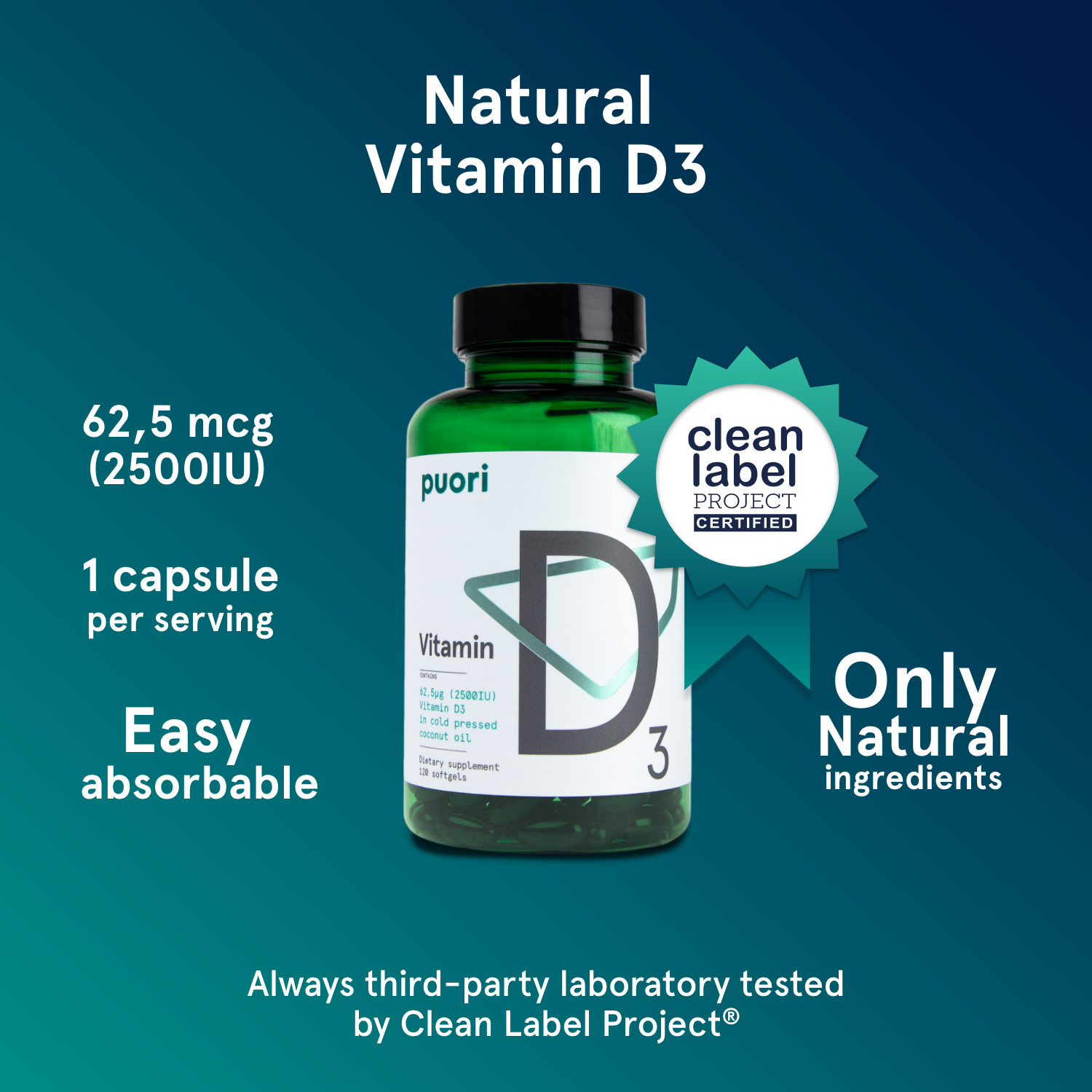 D3 - Vitamin D (2500IU)